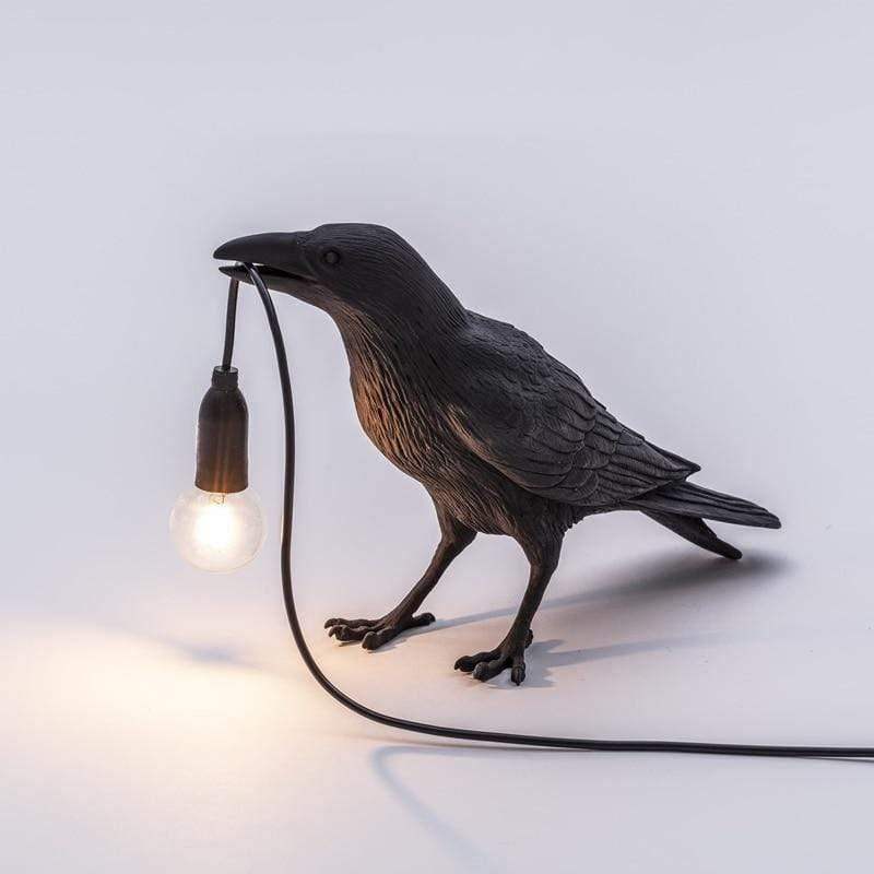 The Raven Bird Lamp Black / Standing / US | Lily & Eden