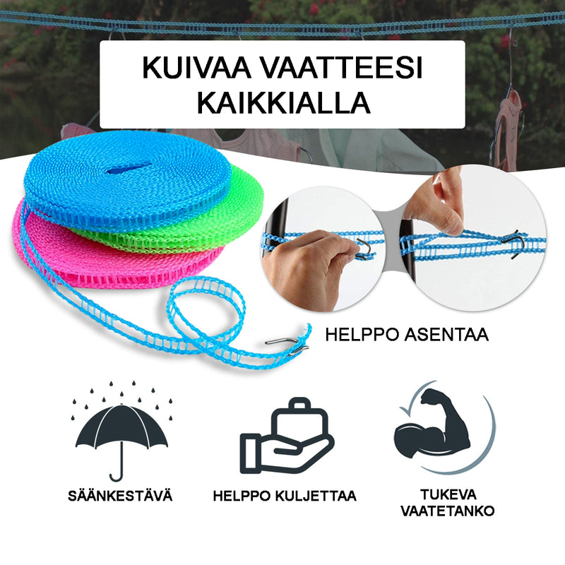 LaundryLine™ - Liukumaton pyykkinaru (3 kpl)