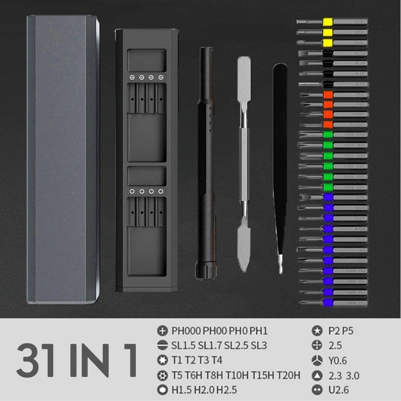 PrecisionFix™ - 31 in 1 schroevendraaierset voor probleemloze reparaties - Jumplein